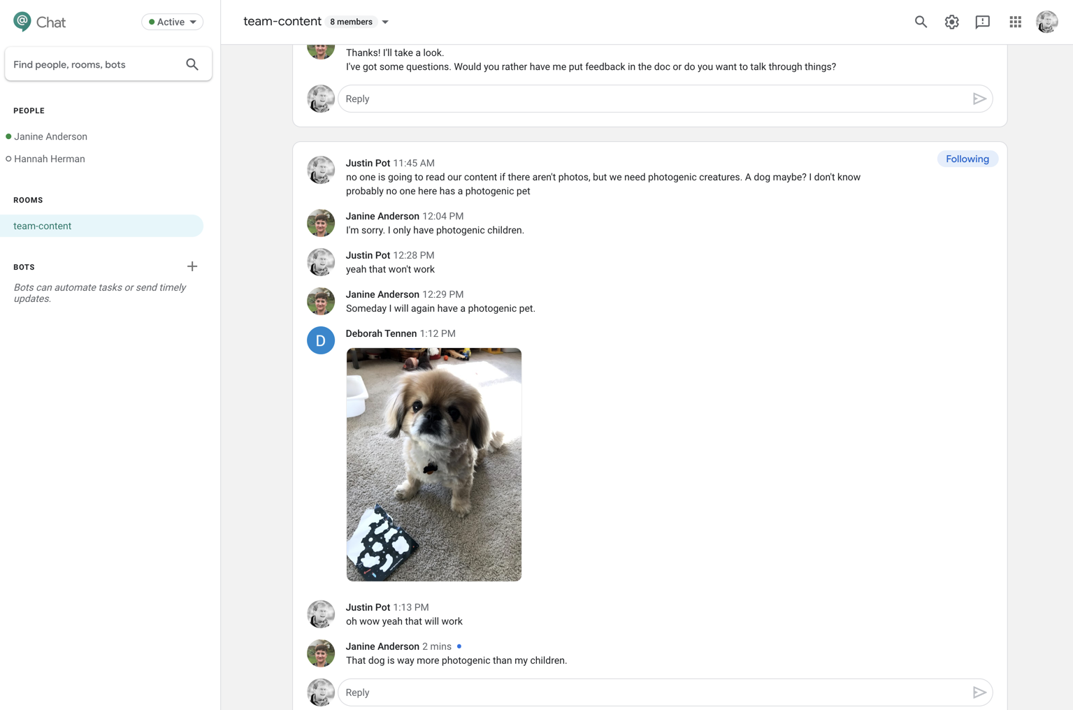 Google Chat Screenshot 1 - Best pictures of the game for Windows PC and other consoles at games2k22.com